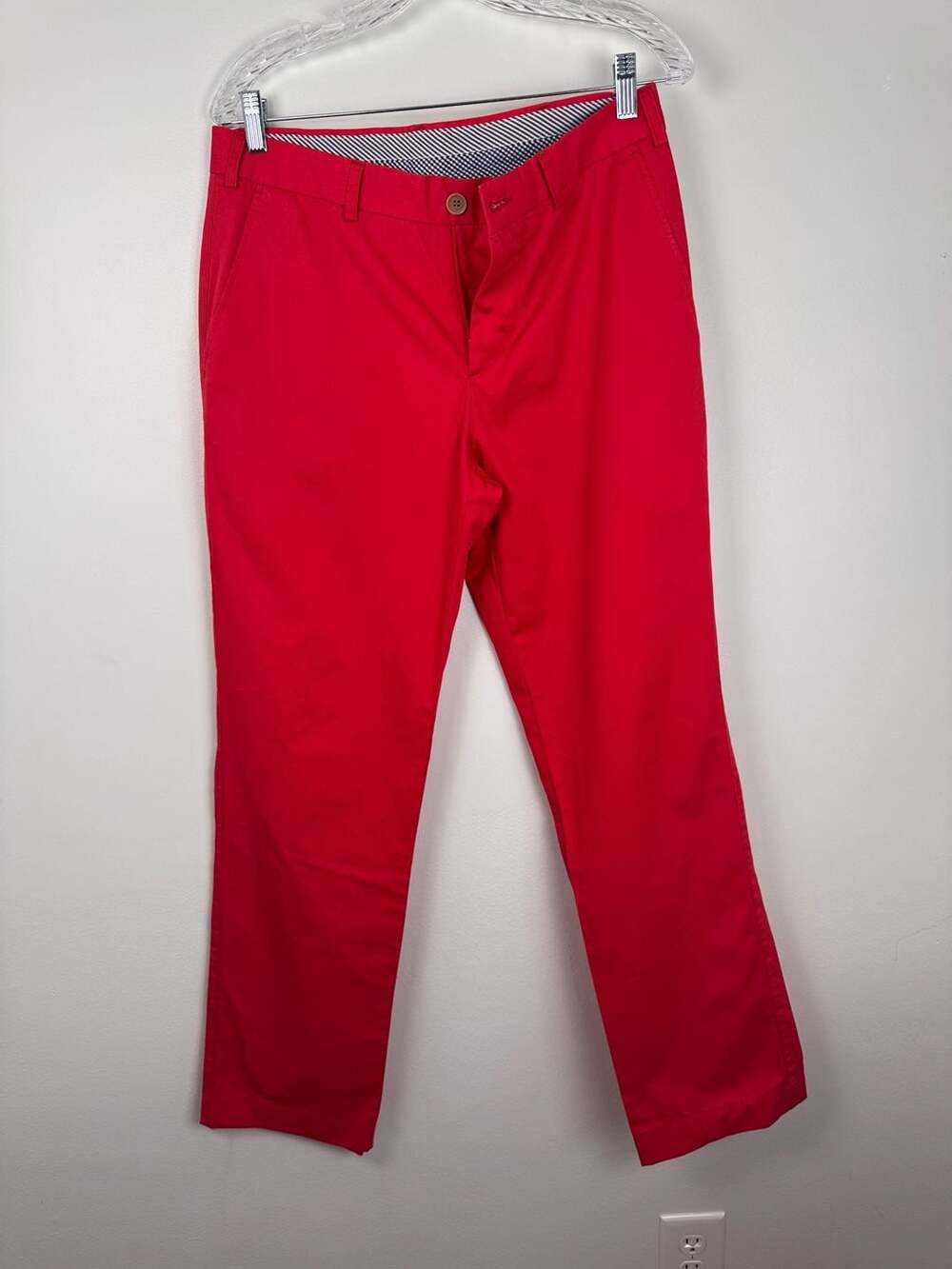 Thomas Pink Red Chino Pants 32x30